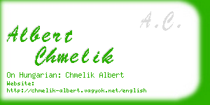 albert chmelik business card